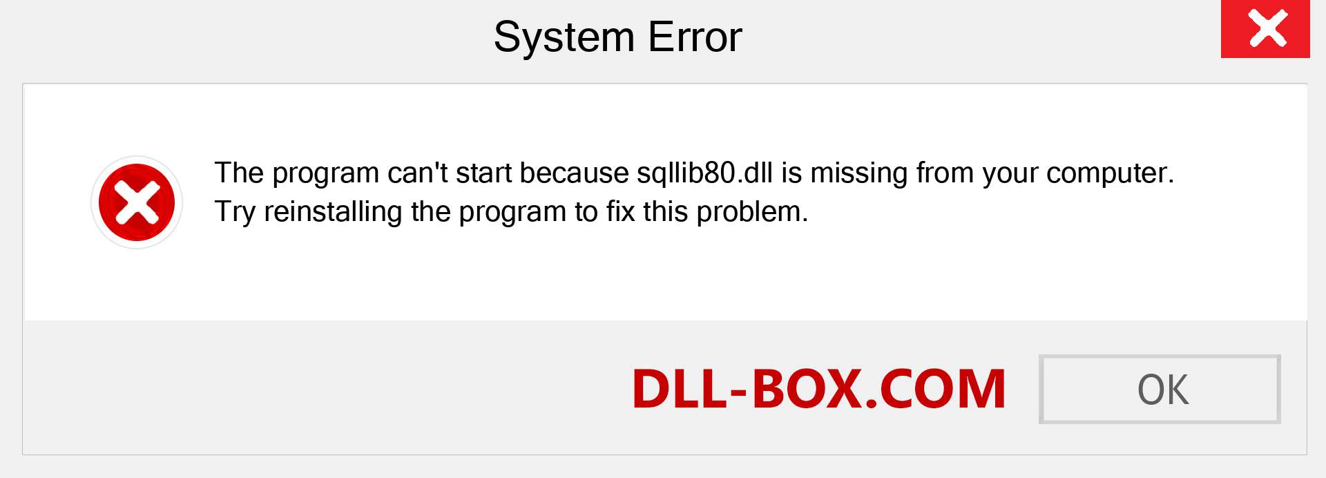  sqllib80.dll file is missing?. Download for Windows 7, 8, 10 - Fix  sqllib80 dll Missing Error on Windows, photos, images
