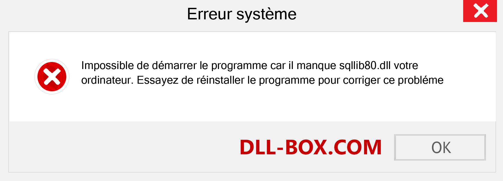 Le fichier sqllib80.dll est manquant ?. Télécharger pour Windows 7, 8, 10 - Correction de l'erreur manquante sqllib80 dll sur Windows, photos, images